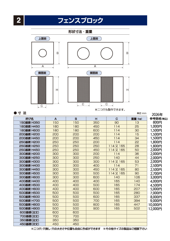 石部建材　フェンスブロック