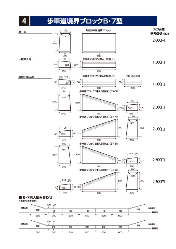 石部建材　歩車道_B7型
